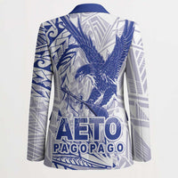 American Samoa Pago Pago Aeto Blazer Wingstyle Blue-White Color LT03 - Polynesian Pride