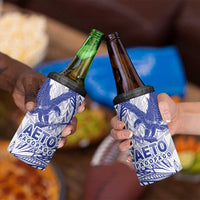 Samoa Pago Pago Aeto 4 in 1 Can Cooler Tumbler Wingstyle Blue-White Color - Polynesian Pride