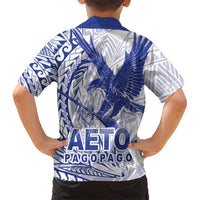 Samoa Pago Pago Aeto Hawaiian Shirt Wingstyle Blue-White Color - Polynesian Pride