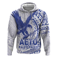 Samoa Pago Pago Aeto Hoodie Wingstyle Blue-White Color - Polynesian Pride
