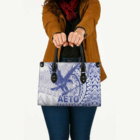 Samoa Pago Pago Aeto Leather Bag Wingstyle Blue-White Color - Polynesian Pride