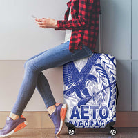 Samoa Pago Pago Aeto Luggage Cover Wingstyle Blue-White Color - Polynesian Pride