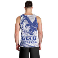 Samoa Pago Pago Aeto Men Tank Top Wingstyle Blue-White Color - Polynesian Pride