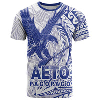 Samoa Pago Pago Aeto T Shirt Wingstyle Blue-White Color - Polynesian Pride