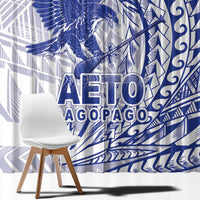 Samoa Pago Pago Aeto Window Curtain Wingstyle Blue-White Color - Polynesian Pride