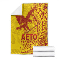 Samoa Pago Pago Aeto Blanket Wingstyle Red-Gold Color - Polynesian Pride