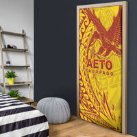 Samoa Pago Pago Aeto Door Cover Wingstyle Red-Gold Color - Polynesian Pride