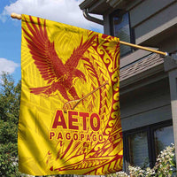 Samoa Pago Pago Aeto Garden Flag Wingstyle Red-Gold Color - Polynesian Pride
