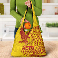 Samoa Pago Pago Aeto Grocery Bag Wingstyle Red-Gold Color - Polynesian Pride