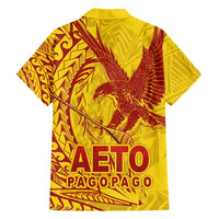 American Samoa Pago Pago Aeto Hawaiian Shirt Wingstyle Red-Gold Color LT03 - Polynesian Pride