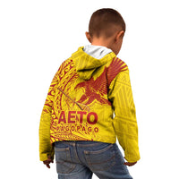 Samoa Pago Pago Aeto Kid Hoodie Wingstyle Red-Gold Color - Polynesian Pride