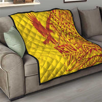 Samoa Pago Pago Aeto Quilt Wingstyle Red-Gold Color - Polynesian Pride