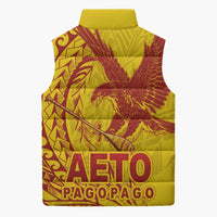 Samoa Pago Pago Aeto Sleeveless Puffer Jacket Wingstyle Red-Gold Color - Polynesian Pride