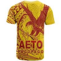 Samoa Pago Pago Aeto T Shirt Wingstyle Red-Gold Color - Polynesian Pride