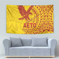 Samoa Pago Pago Aeto Tapestry Wingstyle Red-Gold Color - Polynesian Pride