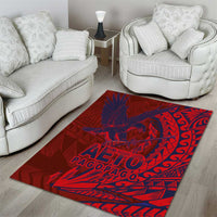 Samoa Pago Pago Aeto Area Rug Wingstyle Red-Blue Color - Polynesian Pride
