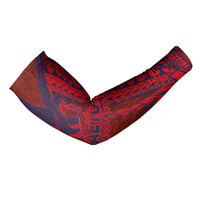 Samoa Pago Pago Aeto Arm Sleeves Wingstyle Red-Blue Color - Polynesian Pride