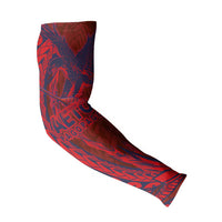 Samoa Pago Pago Aeto Arm Sleeves Wingstyle Red-Blue Color - Polynesian Pride