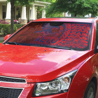 Samoa Pago Pago Aeto Auto Sun Shade Wingstyle Red-Blue Color - Polynesian Pride