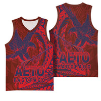 Samoa Pago Pago Aeto Basketball Jersey Wingstyle Red-Blue Color - Polynesian Pride