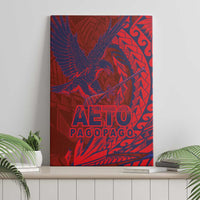Samoa Pago Pago Aeto Canvas Wall Art Wingstyle Red-Blue Color - Polynesian Pride