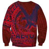 Samoa Pago Pago Aeto Sweatshirt Wingstyle Red-Blue Color - Polynesian Pride