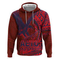Samoa Pago Pago Aeto Zip Hoodie Wingstyle Red-Blue Color - Polynesian Pride