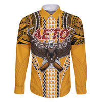 Samoa Pago Pago Aeto Family Matching Puletasi and Hawaiian Shirt Bald Eagle with Polynesian Art Tattoos - Polynesian Pride