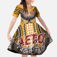 Samoa Pago Pago Aeto Family Matching Tank Maxi Dress and Hawaiian Shirt Bald Eagle with Polynesian Art Tattoos - Polynesian Pride