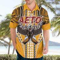 Samoa Pago Pago Aeto Hawaiian Shirt Bald Eagle with Polynesian Art Tattoos - Polynesian Pride