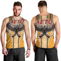 American Samoa Pago Pago Aeto Men Tank Top Bald Eagle with Polynesian Art Tattoos LT03 - Polynesian Pride