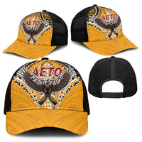 American Samoa Pago Pago Aeto Mesh Trucker Cap Bald Eagle with Polynesian Art Tattoos LT03 - Polynesian Pride