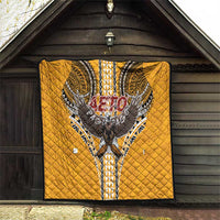 Samoa Pago Pago Aeto Quilt Bald Eagle with Polynesian Art Tattoos - Polynesian Pride
