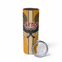 Samoa Pago Pago Aeto Skinny Tumbler Bald Eagle with Polynesian Art Tattoos - Polynesian Pride