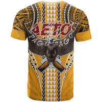 Samoa Pago Pago Aeto T Shirt Bald Eagle with Polynesian Art Tattoos - Polynesian Pride