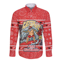 custom-new-zealand-christmas-long-sleeve-button-shirt-santa-catch-the-wave-maori-pattern-retro-style