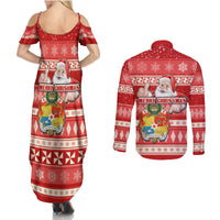 tonga-christmas-couples-matching-summer-maxi-dress-and-long-sleeve-button-shirts-the-santa-coat-of-arms-with-ngatu-and-snow-pattern