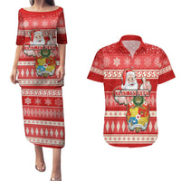 custom-tonga-christmas-couples-matching-puletasi-dress-and-hawaiian-shirt-the-santa-coat-of-arms-with-ngatu-and-snow-pattern
