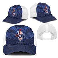 Custom Toa Samoa Rugby Mesh Trucker Cap Champions Six Eight Five - Polynesian Pride