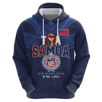 Custom Rugby Toa Samoa Zip Hoodie Champions Six Eight Five - Polynesian Pride