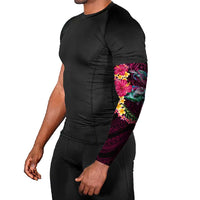 Hawaiian Plumeria and Hibiscus with Turtles Arm Sleeves Polynesian Art Red Color LT03 - Polynesian Pride