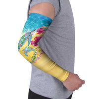 Hawaiian Tropical Plants Turtles Arm Sleeves Watercolor Style - Polynesian Pride