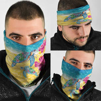 Hawaiian Tropical Plants Turtles Neck Gaiter Watercolor Style - Polynesian Pride