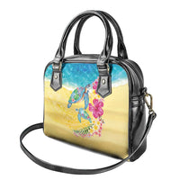 Hawaiian Tropical Plants Turtles Shoulder Handbag Watercolor Style LT03 - Polynesian Pride