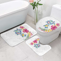 Hawaiian Abstract Art Turtles Bathroom Set with Plumeria and Hibiscus - Polynesian Pride