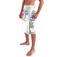 Hawaiian Abstract Art Turtles Lavalava with Plumeria and Hibiscus - Polynesian Pride