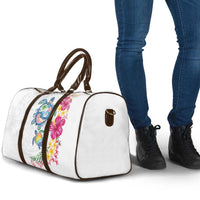 Hawaiian Abstract Art Turtles Travel Bag with Plumeria and Hibiscus - Polynesian Pride