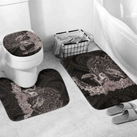 Hawaiian Plumeria and Hibiscus with Turtles Bathroom Set Polynesian Art Grayscale - Polynesian Pride