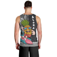 Hawaii Pineapple Surfing With Kakau Tribal Men Tank Top LT03 - Polynesian Pride
