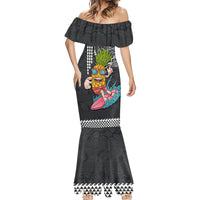 Hawaii Pineapple Surfing With Kakau Tribal Mermaid Dress LT03 - Polynesian Pride